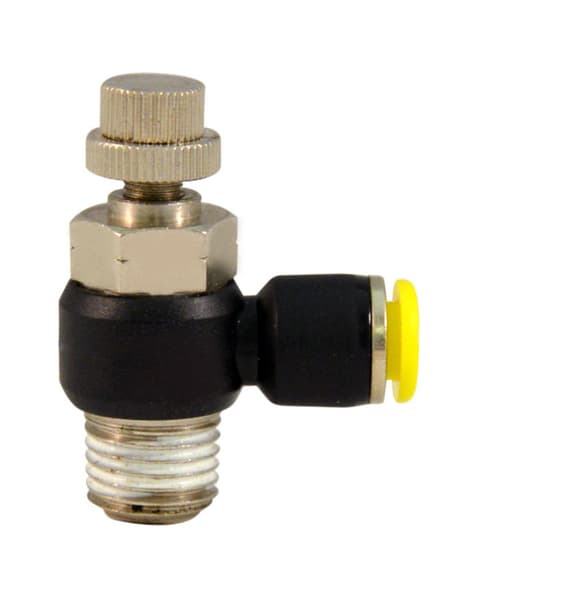 Clippard PQ-CI08Q Flow Control Valve, Meter In from 1/4" NPT to 1/4" OD Tubing PQ-CI08Q on Applied Automation