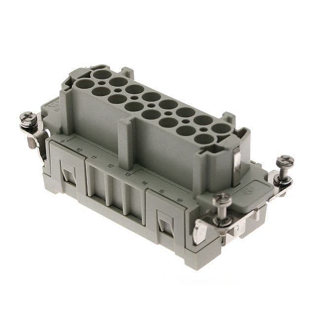 Mencom CCEF-16 Standard, CCE series, Female Rectangular Insert, size 77.27, 16 pin, 16 amp, Crimp CCEF-16 on Applied Automation