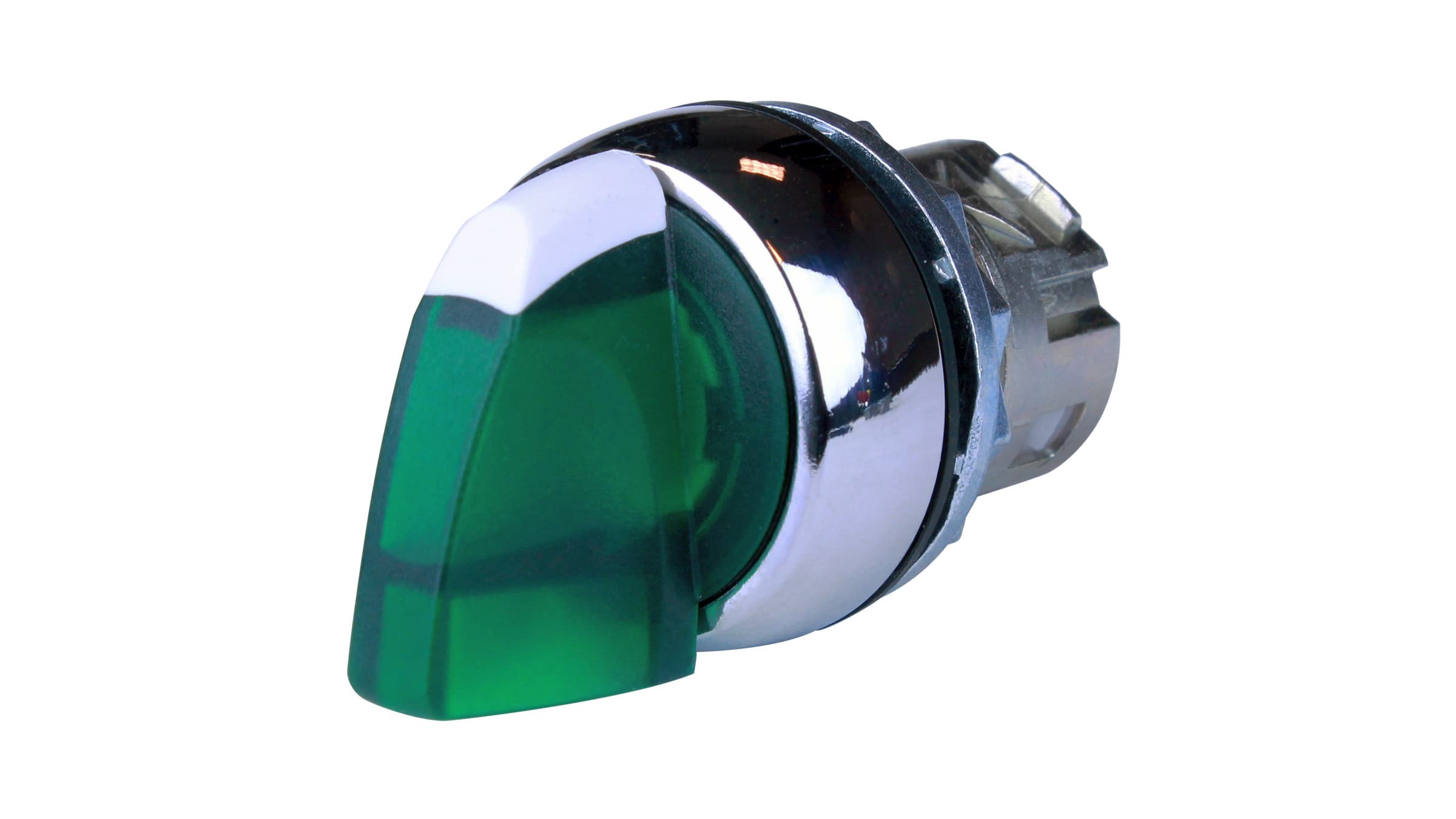Sprecher + Schuh D7M-LSR23MN5GX10 Sprecher + Schuh D7M-LSR23MN5GX10 - D7 22mm Selector Switch, Illuminated, Metal, 2 Position Spring Right, Green w/White Insert, 120V AC Green LED, Metal Latch, 1NO Standard, UL Type 4/13, IP66 D7M-LSR23MN5GX10 on Applied Automation