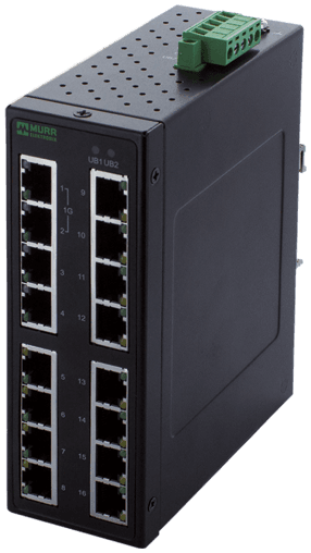 Murr Elektronik 58174 58174 Murrelektronik - TREE 16 TX Metall 2GE 14 FE - Unmanaged Gigabit Switch - 16 Ports/, TREE 16 TX Metall 2GE 14 FE - Unmanaged Gigabit Switch - 16 ports 58174 on Applied Automation