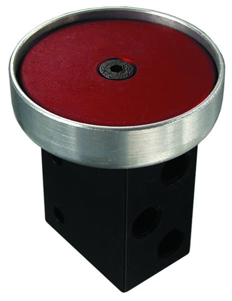 Clippard PB-1-RD 3-Way Palm Button Valve, Red, 3-Way Poppet (MAV-3C) Normally-Closed - bubble tight poppet cartridge valve (- replaceable cartridge). Valve available with anodized color buttons. PB-1-RD on Applied Automation