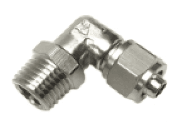 AirTAC X-S6-NLPL1/2X3/8-3/8 Elbow locknut connector (NPT thread), 316 stainless steel, 1/2X3/8" inch tubing connection,3/8" NPT thread, Viton X-S6-NLPL1/2X3/8-3/8 on Applied Automation