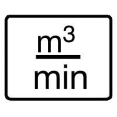 Red Lion LXM3-MIN Label - Red Lion - "m3/min" marking - equivalent to #LXM3MIN LXM3-MIN on Applied Automation