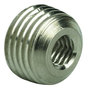 Clippard 15036-BLK 1/8” - 27 to #10-32 Reducer Plug, To be used with a thread sealant in applications where low profile (no hex) or flush mount is desired. Will adapt standard pipe to fittings, and Clippard miniature components. 15036-BLK on Applied Automation