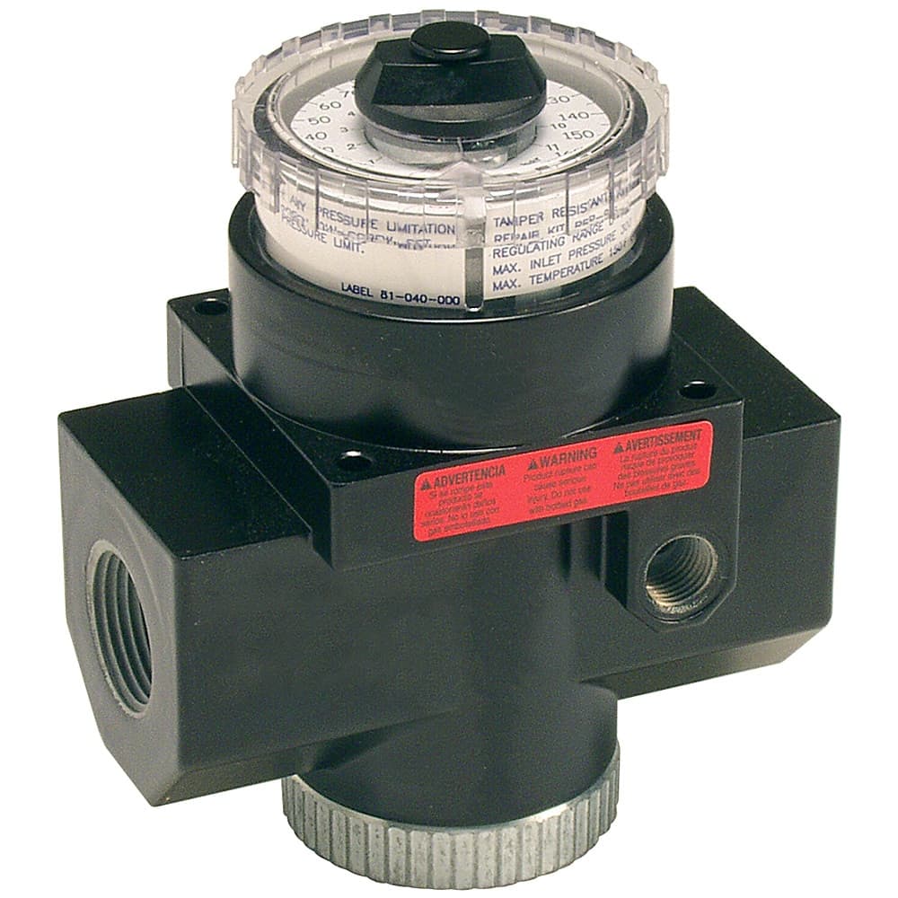 Parker Hannifin 53R626RA Dial-Air non-modular dial regulators provide a convenient and low cost method to reduce a supplied air pressure to desired outlet pressure. These regulators provide quick and accurate pressure regulation for the majority of industrial applications. 53R626RA on Applied Automation