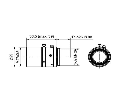 SensoPart 526-51539 526-51539 SENSOPART - C-mount lens, 35 mm focal length, LOC-35-HD-27x0,5 526-51539 on Applied Automation