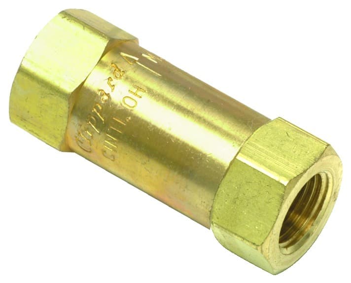 Clippard MJCV-1 Check Valve, 1/8” Ports, Not intended for pressure relief. Arrow on valve body indicates direction of flow. MJCV-1 on Applied Automation