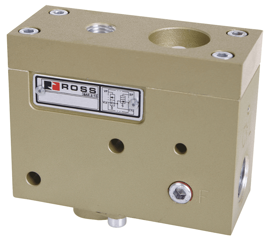 ROSS Controls 2751A4922 PO Check Valve 27 Series, Pressure Controlled, Single 2/2, Inline, Remote Trapped Pressure Relief, Port 1 Female 1/2" NPT, Port 2 Female 1/2" NPT 2751A4922 on Applied Automation