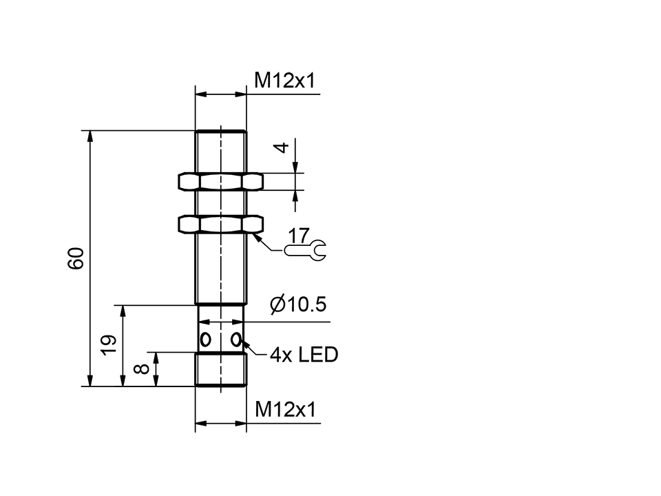 SensoPart 996-01019 996-01019 SENSOPART - Inductive sensor M12 / increased switching distance, IMT 12-S-QB3-PSL-L4M 996-01019 on Applied Automation