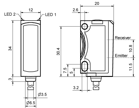 SensoPart 606-11059 606-11059 SENSOPART - Photoelectric retro-reflective sensor, fixed focus, FR 25-RF-NS-KM4 606-11059 on Applied Automation