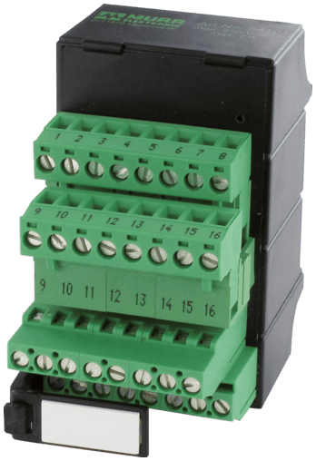 Murr Elektronik 54101 54101 Murrelektronik - LUGS 16 FOR SIGNAL TRANSFER, 250V / 8 A, mounting rail / with plug-in screw terminals 54101 on Applied Automation