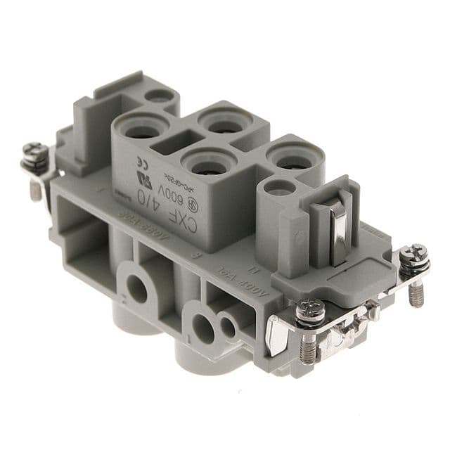 Mencom CXF-4/0 Standard, CX series, Female Rectangular Insert, 4 pin, 80 amp, Screw CXF-4/0 on Applied Automation