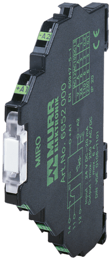 Murr Elektronik 6652003 6652003 Murrelektronik - MIRO 6.2.24V-1U INPUT RELAY, IN: 24 VAC/DC - OUT: 250 VAC/DC / 6 A, 1 C/O contact - 6,2 mm spring clamp 6652003 on Applied Automation