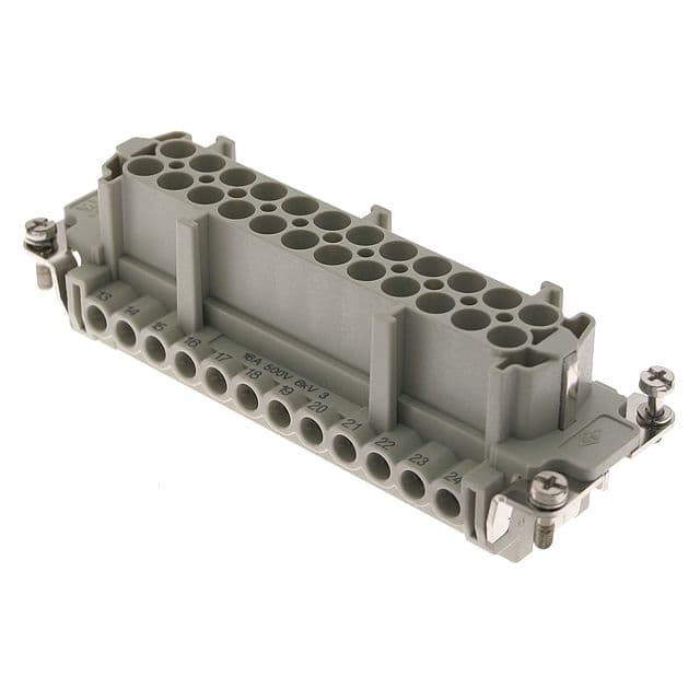 Mencom CNEF-24TX Standard, CNE series, Female Rectangular Insert, size 104.27, 24 pin, 16 amp, Screw, w/o pressure plate CNEF-24TX on Applied Automation