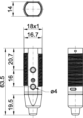 SensoPart 740-21032 740-21032 SENSOPART - Photoelectric diffuse sensor, FT 18-2 IDM-NS-K4 740-21032 on Applied Automation