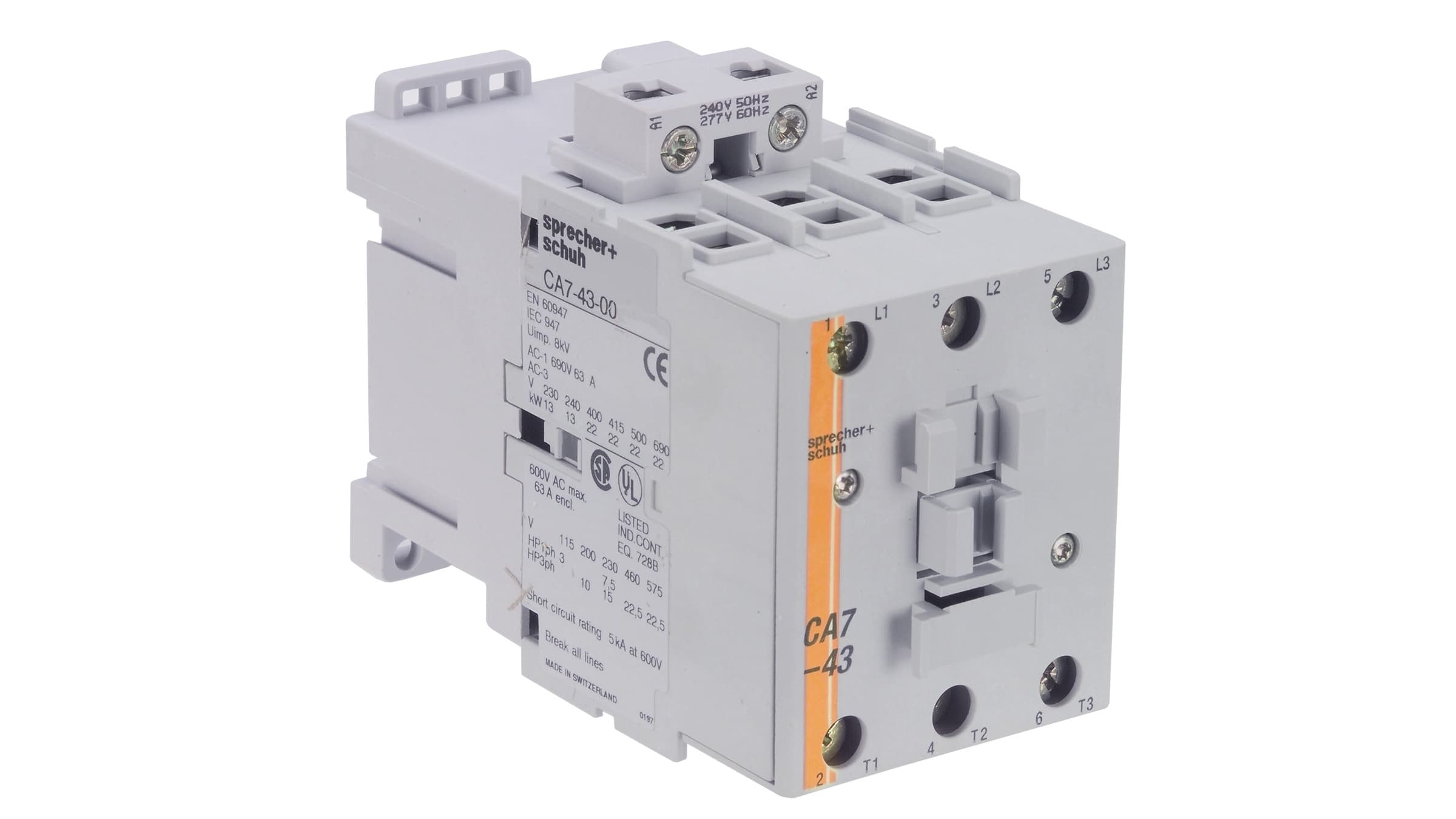 Sprecher + Schuh CA7-72-00-415 Sprecher + Schuh CA7-72-00-415 - CA7 Contactor, 72A, 400-415V 50Hz AC, CA7-72-00-415 on Applied Automation