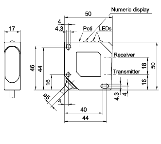 SensoPart 572-51057 572-51057 SENSOPART - Diffuse infrared sensor with background suppression, FT 50 IH-NSVK4 572-51057 on Applied Automation
