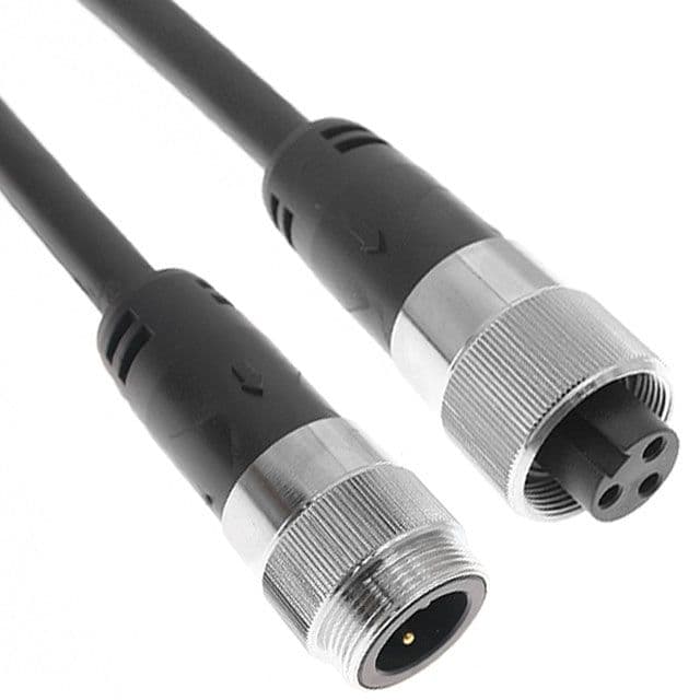 Mencom PMINW-32MFP-15M-C011 MIN Power Distribution Series, Cordset, 3 Pole, Male Straight / Female Straight, 15M, 12awg, 28A, Black, TPE, TC-ER, FT4 PMINW-32MFP-15M-C011 on Applied Automation