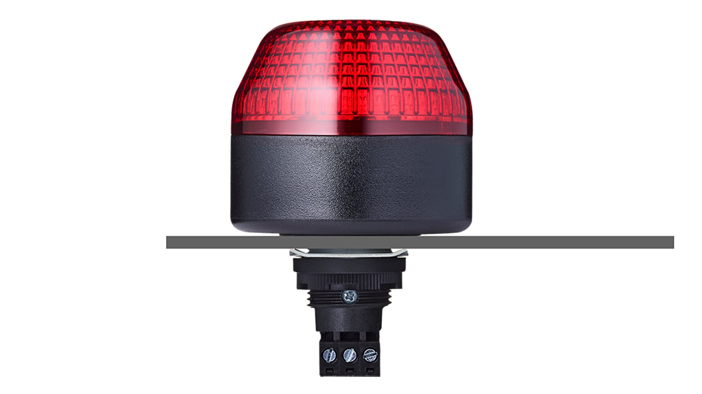 Sprecher + Schuh 802102313 Sprecher + Schuh 802102313 - IBL M22 panel mount LED steady/flashing beacon 230-240 V AC red, grey 802102313 on Applied Automation