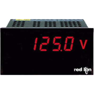 Red Lion PAXLVD00 Red Lion PAXLVD00 is a digital process meter from the PAX series, designed with a 1/8 DIN (96x48mm) form factor and features 14.2mm red digits for clear display, along with communication capabilities. It operates on a supply voltage range of 85-250Vac, accommodating various standard voltages such as 100Vac, 110Vac, 120Vac, 200Vac, 208Vac, 220Vac, 230Vac, and 240Vac. The meter is equipped with one analog input supporting both 0-20mA and 0-10Vdc signals with a 16-bit conversion, three digital inputs (Sink/Source) for user input, and one analog output for retransmission purposes. It offers a degree of protection rated at IP65 NEMA 4X, ensuring durability in various environments. The device also boasts a 20Hz analog input sampling rate, enhancing its performance in dynamic applications. PAXLVD00 on Applied Automation