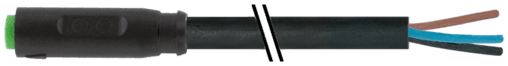 Murr Elektronik 7000-08201-6100300 7000-08201-6100300 Murrelektronik - M8 female 0° snap-in with cable, PVC 3x0.25 bk UL/CSA 3m 7000-08201-6100300 on Applied Automation