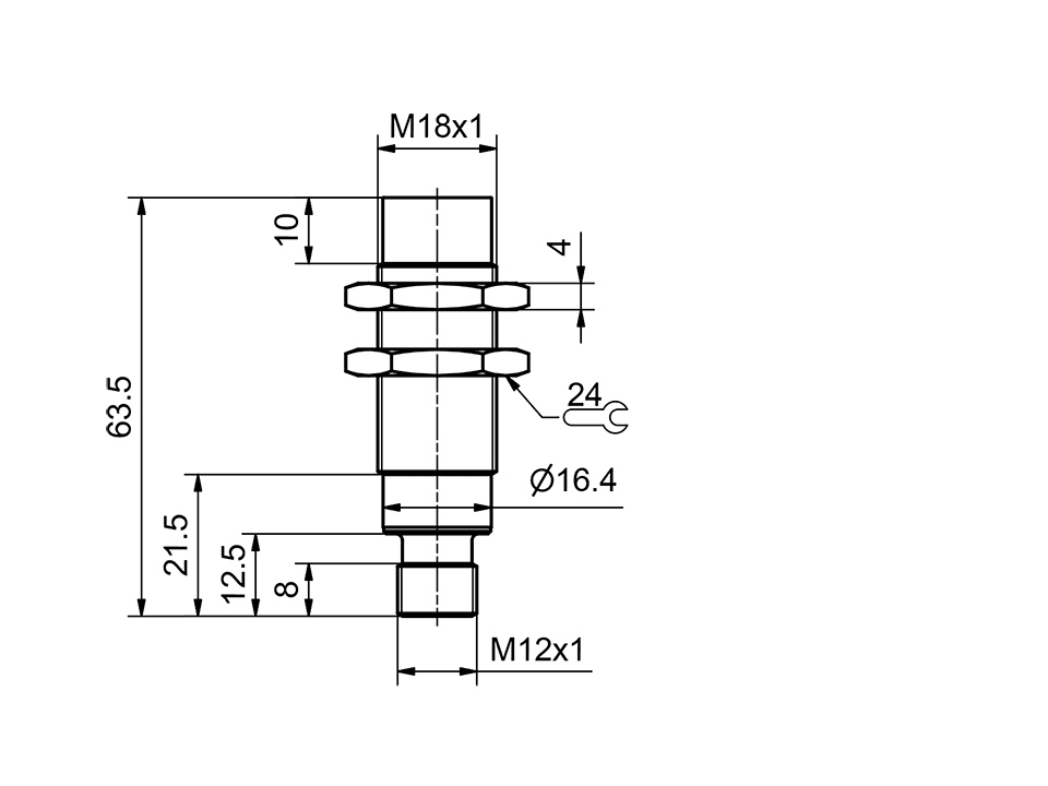 SensoPart 996-01036 996-01036 SENSOPART - Inductive sensor M18 / increased switching distance / analogue output, IMT 18-A-NB3-PS-L4M 996-01036 on Applied Automation