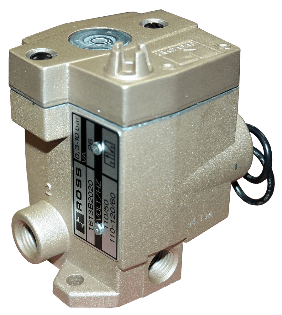 ROSS Controls D1614B1020W 16 Series, 3/2-Way, Single Solenoid Valve, Normally Open, Port (In) G1/4", Port (Out) G1/4", 24 VDC D1614B1020W on Applied Automation