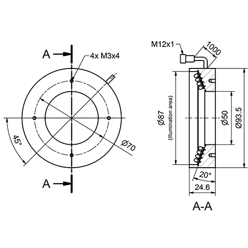 SensoPart 532-51008 532-51008 SENSOPART - Ring light, angled, 90 mm, white, LR 90 WW-24-KFL5 532-51008 on Applied Automation