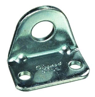 Clippard 15018-2 Steel, Zinc-Plated Foot Bracket, 0.500" Hole, 90° angle metal foot bracket for Clippard miniature valves 15018-2 on Applied Automation