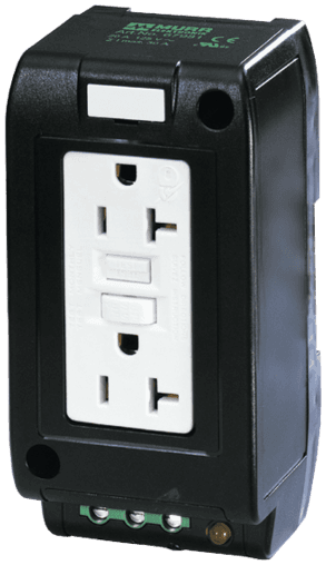 Murr Elektronik 67980 67980 Murrelektronik - MSVD POWER SOCKET NEMA (GFCI), Mounting rail 67980 on Applied Automation
