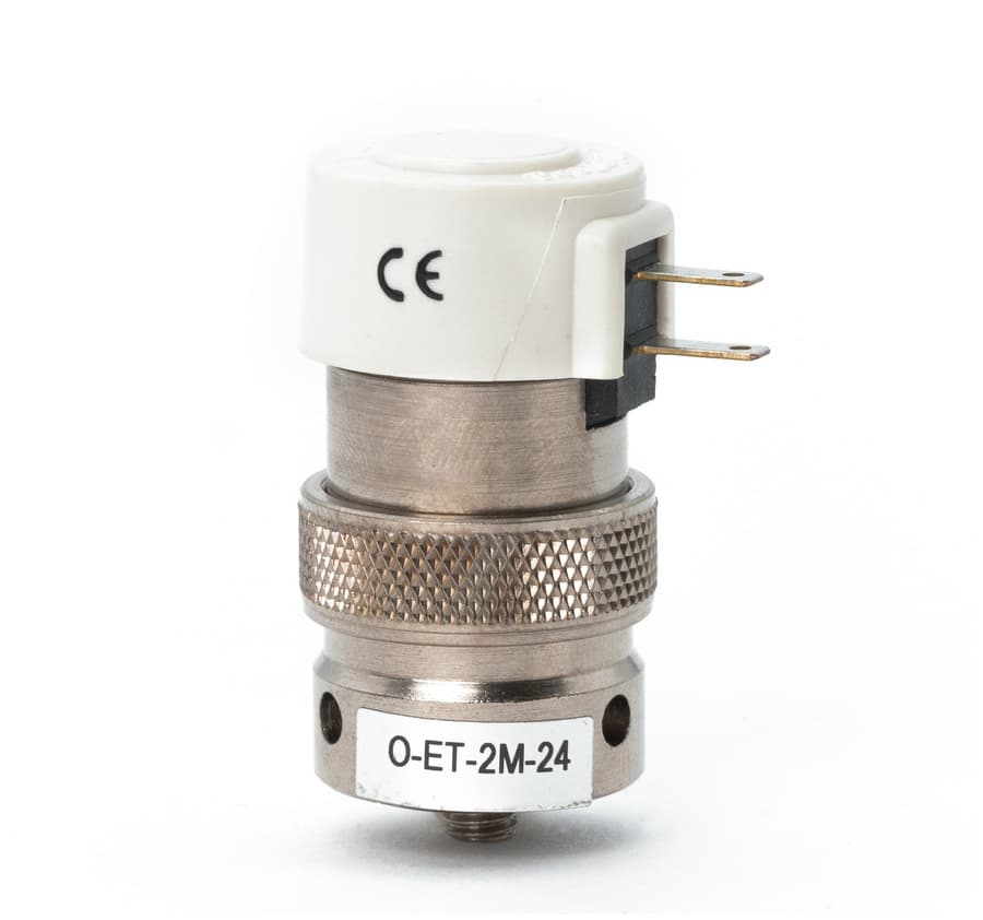 Clippard O-ET-3M-12-H 3-Way Elec. Valve, N-C, Manifold Mount, Spade Term., 12 VDC, Oxygen O-ET-3M-12-H on Applied Automation