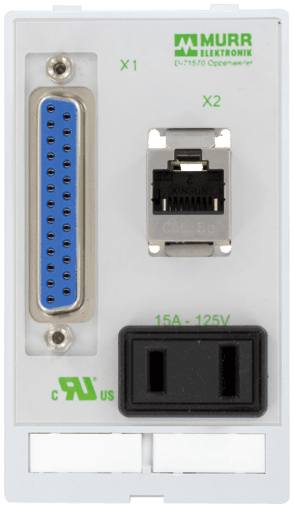Murr Elektronik 4000-68000-4000000 4000-68000-4000000 Murrelektronik - MODLINK MSDD SINGLE COMBI INSERT USA NEMA 1-15, 1xSUD-D25 female/male + 1xRJ45 female/female 4000-68000-4000000 on Applied Automation