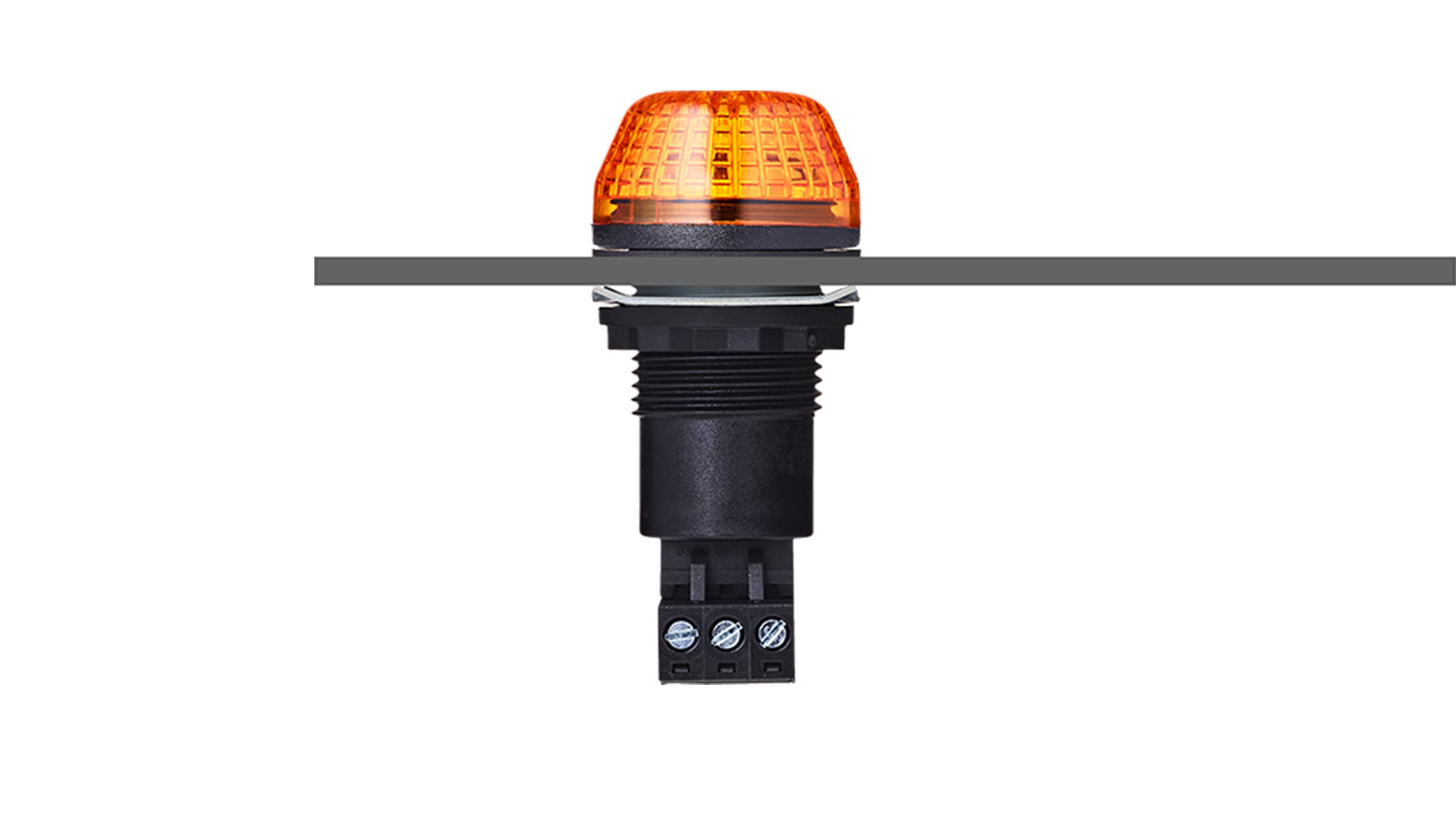 Sprecher + Schuh 800101310 Sprecher + Schuh 800101310 - IBS M22 panel mount LED steady/flashing beacon 110-120 V AC amber, grey 800101310 on Applied Automation