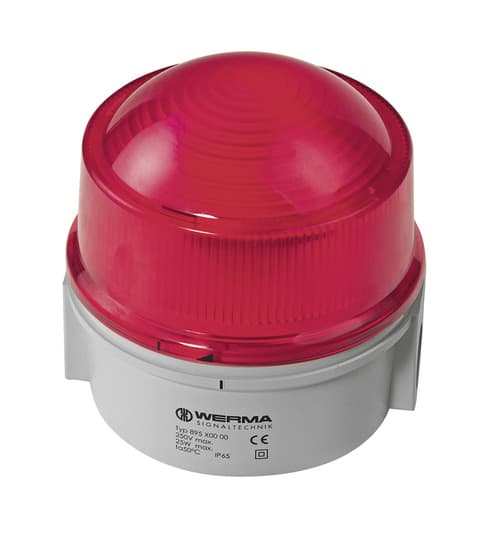 Werma 895.100.00 Permanent Beacon BWM 12-230VAC/DC RD  895.100.00 on Applied Automation