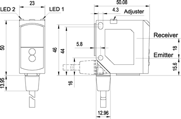 SensoPart 623-11010 623-11010 SENSOPART - Diffuse laser sensor with background suppression, FT 55-RLH2-NS-K4 623-11010 on Applied Automation