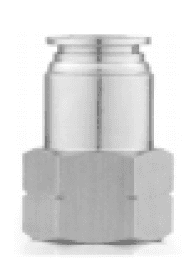 AirTAC X-S6-NPCF5/16-3/8 Straight female connector (NPT thread), 316 stainless steel, 5/16" inch tubing connection,3/8" NPT thread, 316 stainless steel, Viton X-S6-NPCF5/16-3/8 on Applied Automation