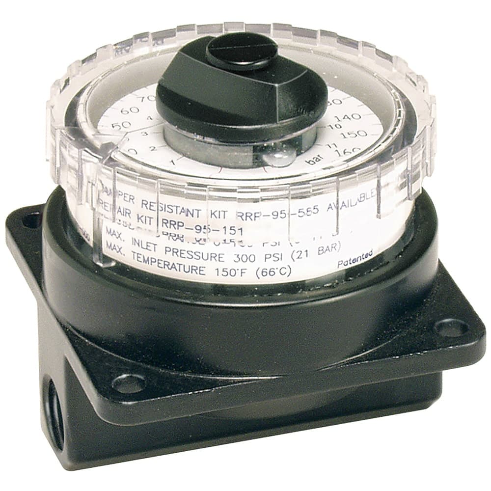 Parker Hannifin 51R125RA Dial-Air non-modular dial regulators provide a convenient and low cost method to reduce a supplied air pressure to desired outlet pressure. These regulators provide quick and accurate pressure regulation for the majority of industrial applications. 51R125RA on Applied Automation