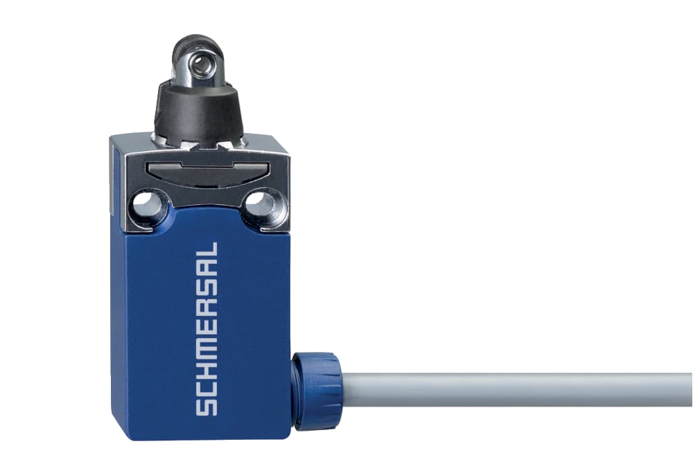 Schmersal PS116-T21-LR200-R200 PS116-T21-LR200-R200 Schmersal - Position switch; PS116; Pre-wired cable right, 2; Slow action 2 Normally open contact (NO) / 1 Opener (NC); Thermoplastic enclosure; Symmetric enclosure; Protection class IP66, IP67; plastic roller Ø 9,5 mm PS116-T21-LR200-R200 on Applied Automation