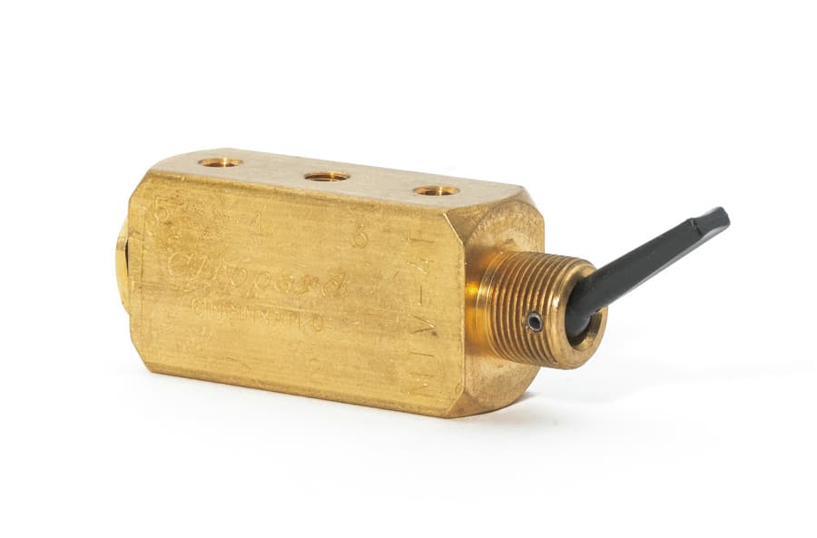 Clippard MTV-4F 4-Way Toggle Valve, Plastic Toggle, #10-32, Plastic Toggle MTV-4F on Applied Automation