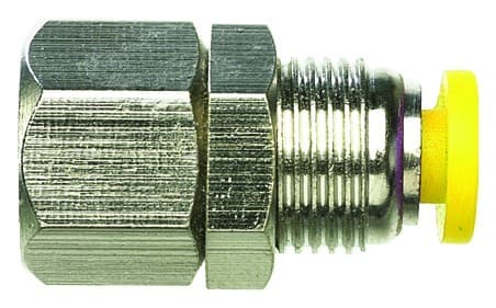 Clippard PQ-BC12W-PKG Push-Quick Bulkhead Connector, 3/8”, 3/8” NPT, Pack of 5, Provides a simple method of connecting pneumatic components to each other and system piping. PQ-BC12W-PKG on Applied Automation