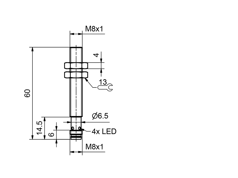 SensoPart 996-01017 996-01017 SENSOPART - Inductive sensor M8 / standard switching distance, IMT 8-S-QB3-PSL-M3M 996-01017 on Applied Automation