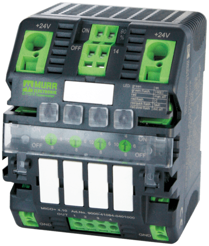 Murr Elektronik 9000-41084-0401000 9000-41084-0401000 Murrelektronik - MICO+ 4.10 electronic circuit protection, 4 CHANNELS, IN: 24 V DC OUT: 24 V DC / 4-6-8-10 A 9000-41084-0401000 on Applied Automation