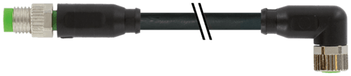 Murr Elektronik 7000-88021-6300120 7000-88021-6300120 Murrelektronik - M8 male 0° / M8 female 90°, PUR 3x0.25 bk UL/CSA+drag chain 1.2m 7000-88021-6300120 on Applied Automation