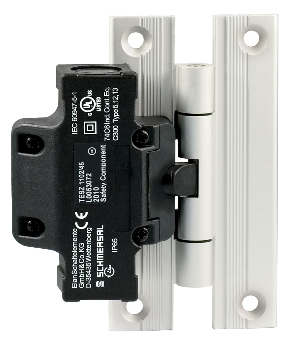 Schmersal TESZ1102/S/45 TESZ1102/S/45 Schmersal - Safety switch for hinged guards; Hinge safety switch; 2 cable entries M 20 x 1.5; Simple fitting, especially on 45 mm profiles; Thermoplastic enclosure; Double-insulated; Good resistance to oil and petroleum spirit; 111,5 mm x 92 mm x 36 mm TESZ1102/S/45 on Applied Automation