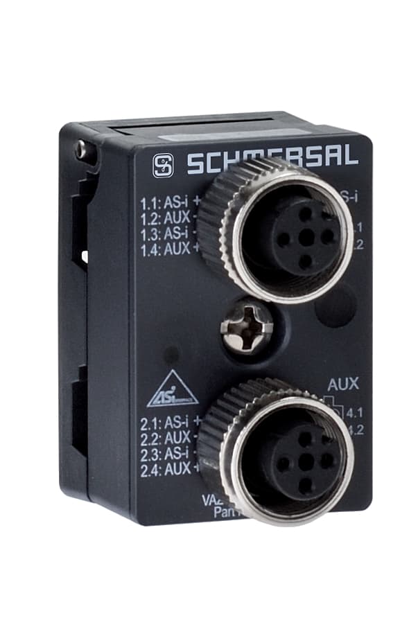 Schmersal ASSB-4P-2M12-V1 ASSB-4P-2M12-V1 Schmersal - AS interface safety at work; Installation Accessories; 2 M12-Sockets, 4-poles; 28 mm x 41 mm x 35 mm; Protection class IP67 ASSB-4P-2M12-V1 on Applied Automation