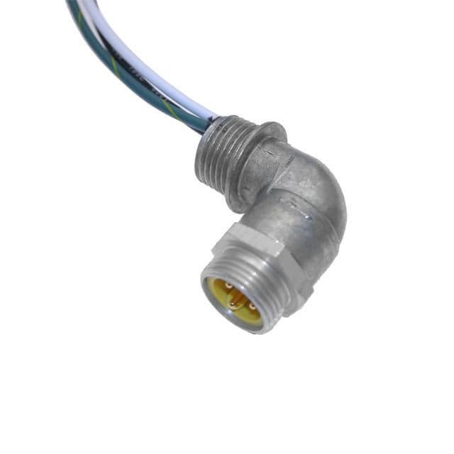 Mencom MINH-3MR-1-R MIN Power Size I, Receptacle, 3 Pole, Male Right Angle, 1 Ft, 14awg, 18A, .5-NPT, Front Mount, Aluminum Clear Anodized MINH-3MR-1-R on Applied Automation
