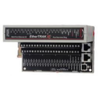 Red Lion E2-MIX24880-D Red Lion E2-MIX24880-D is a remote I/O controller designed for DIN rail mounting, suitable for operating in ambient air temperatures ranging from -40 to +75°C. This part of the EtherTRAK-2 series features 8 digital outputs (30Vdc; 0.8A), 8 analog inputs (4-20mA DC), and 16 digital inputs, which include 1 high-speed counter (50kHz max.), 1 isolated input, and 14 Sink/Source inputs. It is equipped with built-in self-resetting fuses for protection and offers a variety of connection types, including 2 RJ45 ports for Ethernet, a USB port, and a terminal block for RS-485. The E2-MIX24880-D operates on a supply voltage of 10-30Vdc (12Vdc / 24Vdc) and supports RS-485 Modbus and Ethernet communication protocols, making it a versatile choice for remote I/O controller modules with built-in I/Os. E2-MIX24880-D on Applied Automation