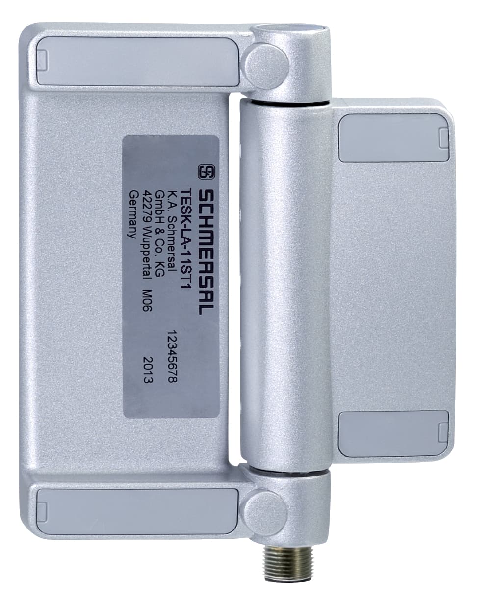 Schmersal TESK-LA-12ST1 TESK-LA-12ST1 Schmersal - Safety switch for hinged guards; Hinge safety switch; connector plug M12 bottom; with fixed switching angle; pre-set for front mounting; long hinge part; Metal enclosure TESK-LA-12ST1 on Applied Automation