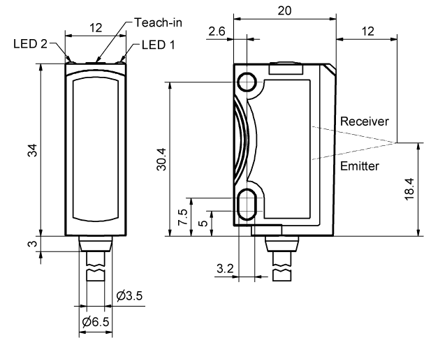 SensoPart 607-21035 607-21035 SENSOPART - White-light contrast sensor, FT 25-W2-GSL-KL4 607-21035 on Applied Automation