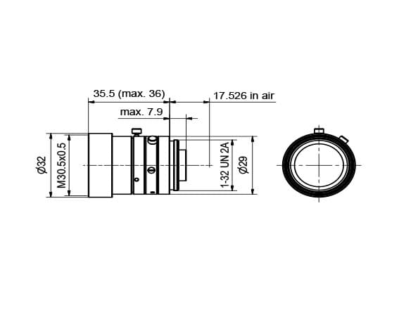 SensoPart 526-51535 526-51535 SENSOPART - C-mount lens, 8 mm focal length, LOC-08-HD-30,5x0,5 526-51535 on Applied Automation